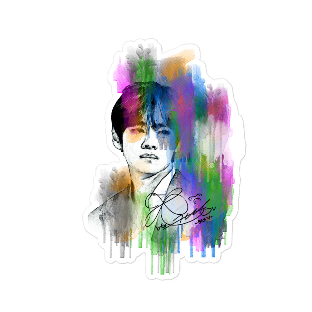 BTS V, Kim Tae-hyung Waterpaint Portrait Sticker
