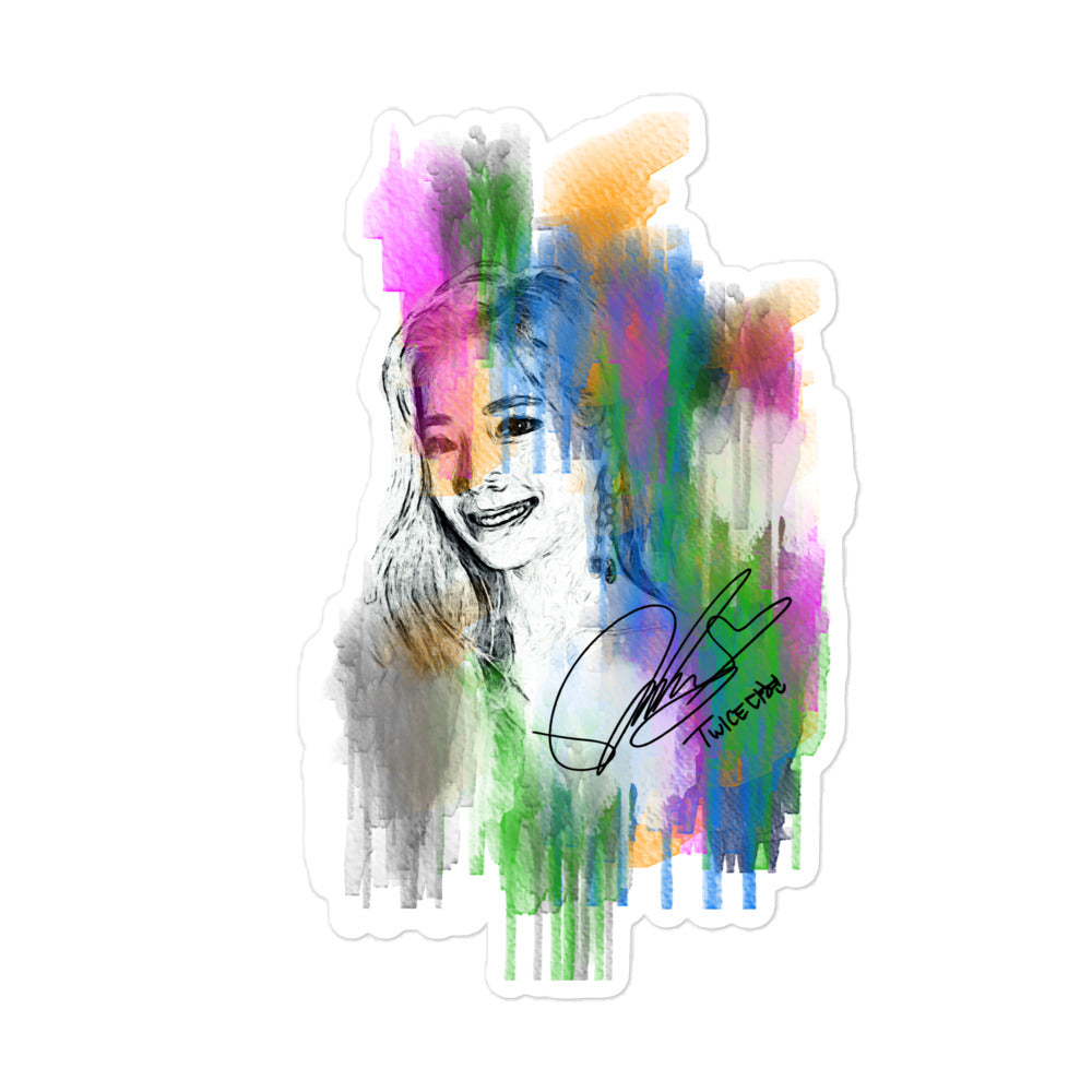 TWICE Dahyun, Kim Da Hyun Waterpaint Portrait Sticker