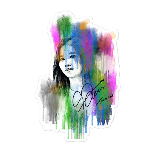 TWICE Sana, Minatozaki Sana Waterpaint Portrait Sticker