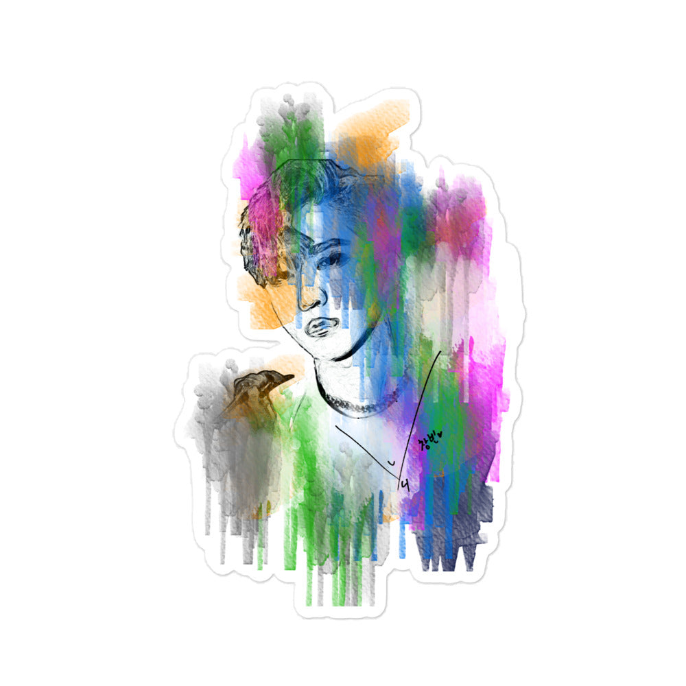 Stray Kids Changbin, Seo Chang-bin Waterpaint Portrait Sticker