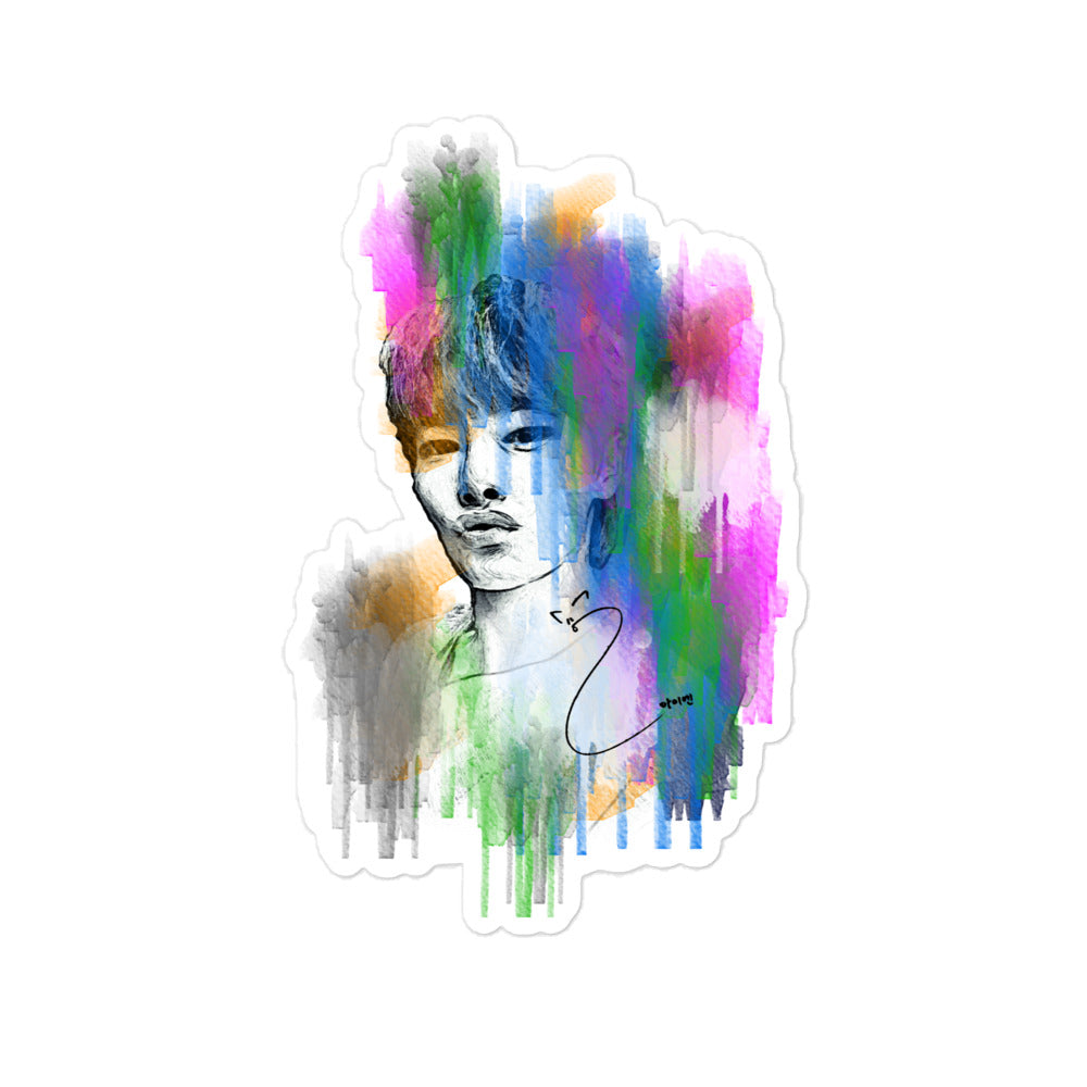 Stray Kids I.N, Yang Jeong-in Waterpaint Portrait Sticker