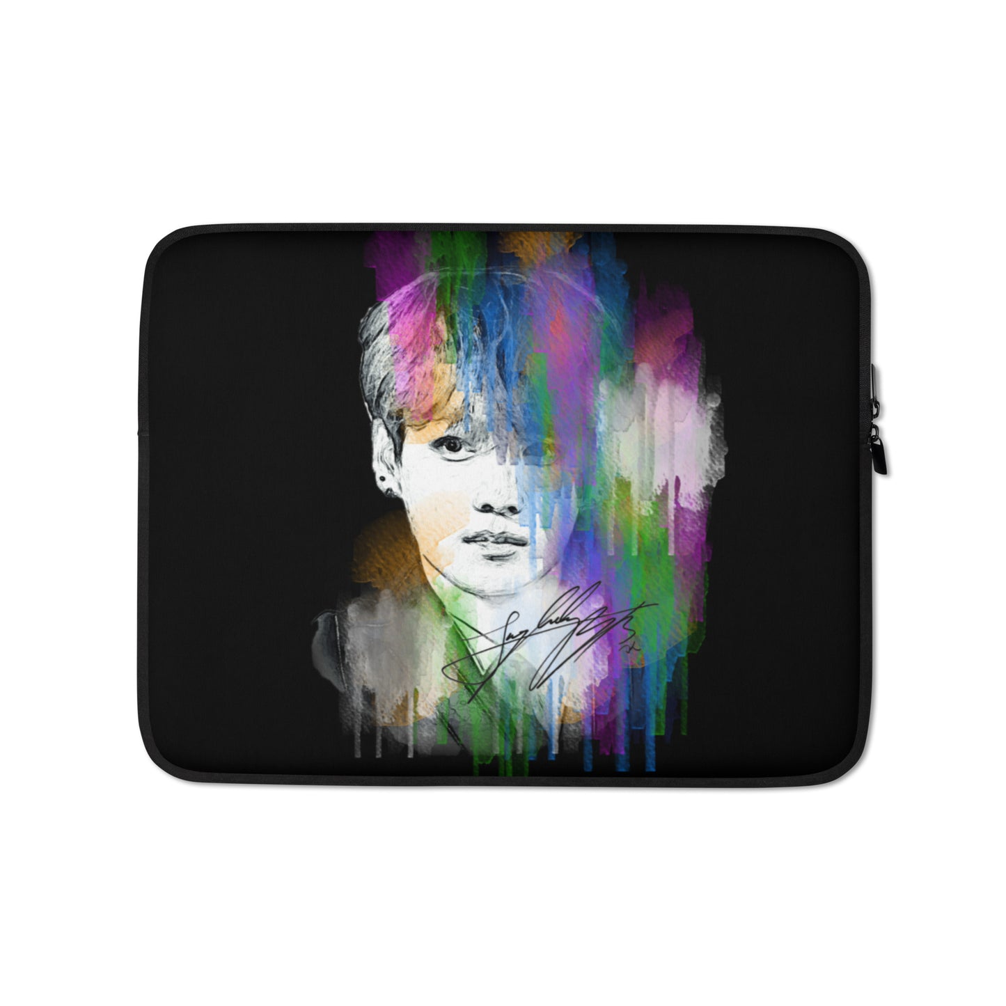 BTS Jungkook, Jeon Jung-kook Waterpaint Portrait Laptop MacBook Sleeve
