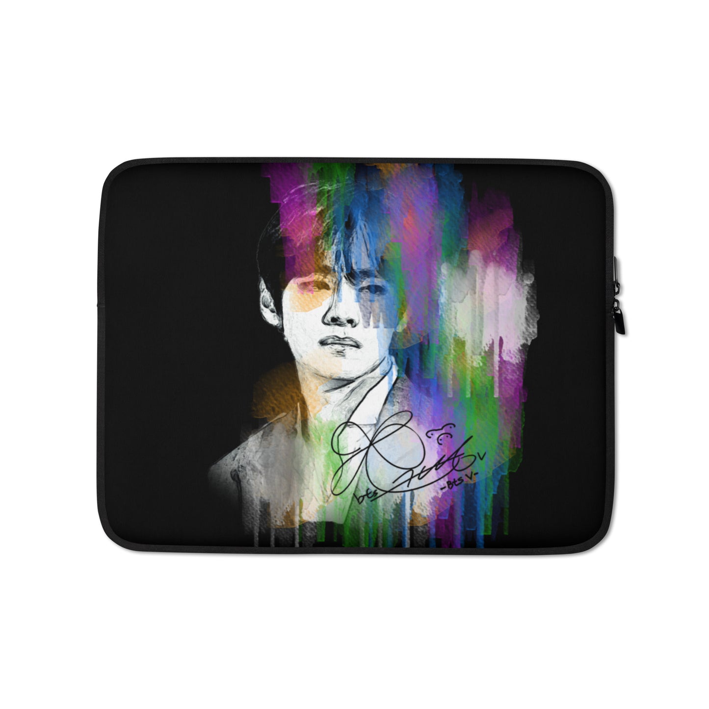 BTS V, Kim Tae-hyung Waterpaint Portrait Laptop MacBook Sleeve