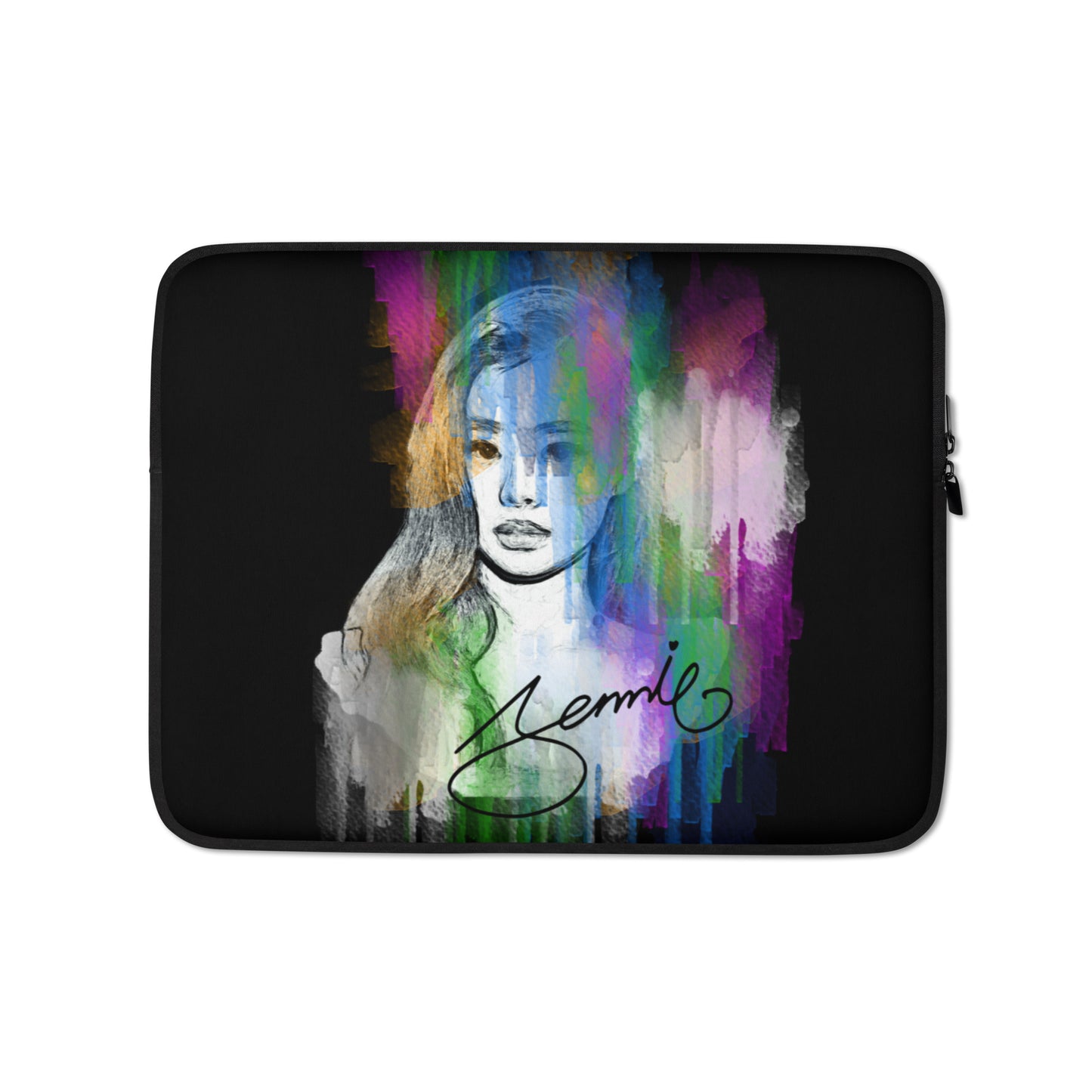 BLACKPINK Jennie, Kim Jennie Waterpaint Portrait Laptop MacBook Sleeve