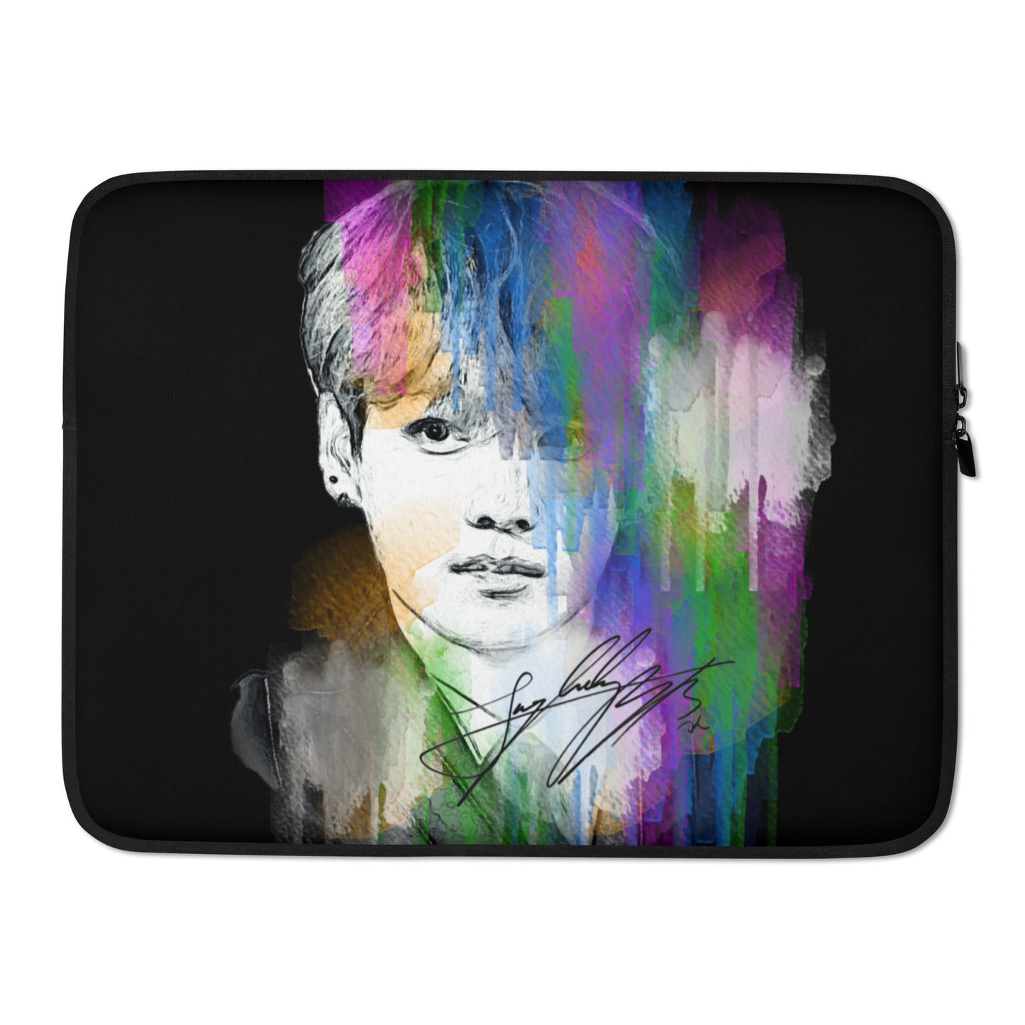 BTS Jungkook, Jeon Jung-kook Waterpaint Portrait Laptop MacBook Sleeve