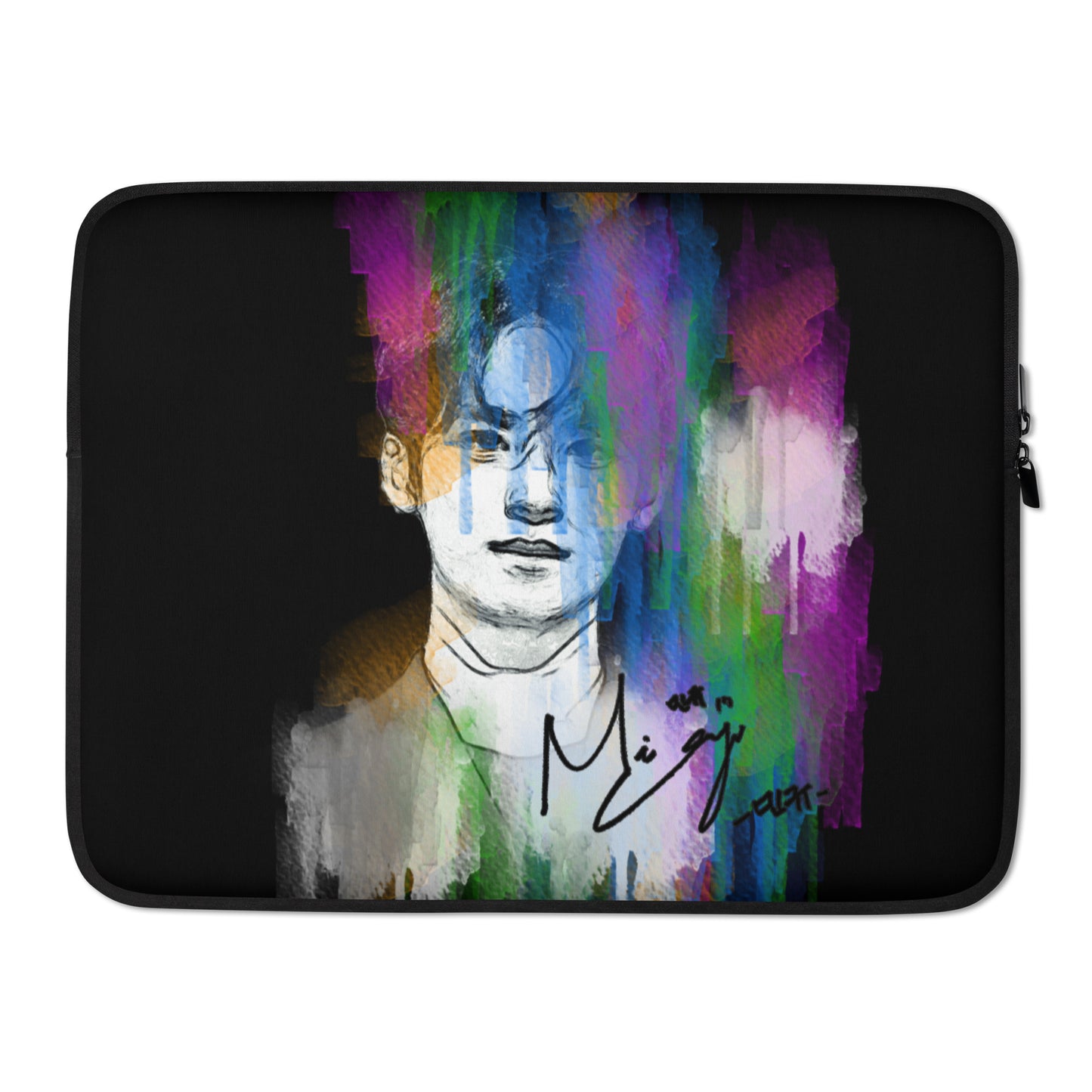 SEVENTEEN Mingyu, Kim Mingyu Waterpaint Portrait Laptop MacBook Sleeve