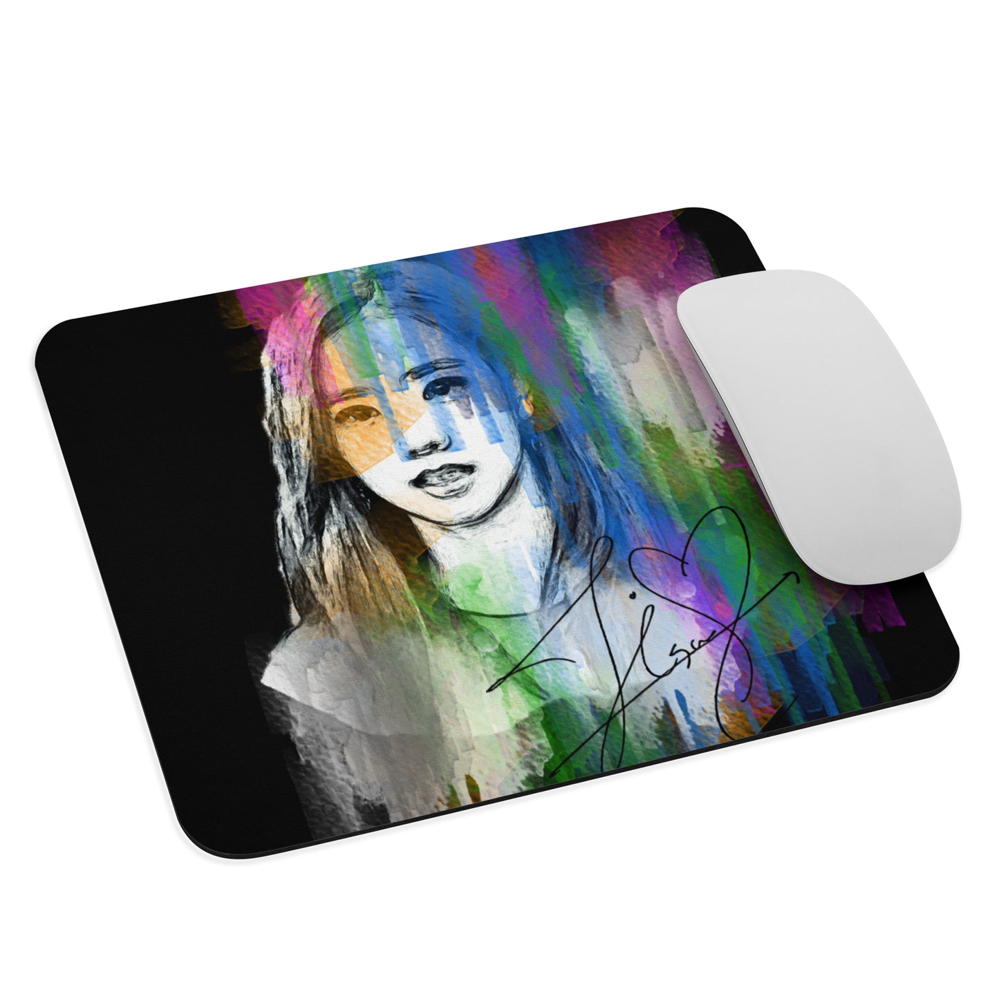 BLACKPINK Jisoo, Kim Jisoo Waterpaint Portrait Mouse Pad