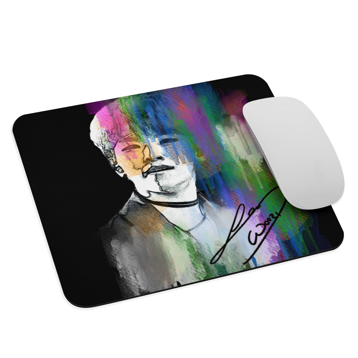 SEVENTEEN Woozi, Lee Ji-hoon Waterpaint Portrait Mouse Pad