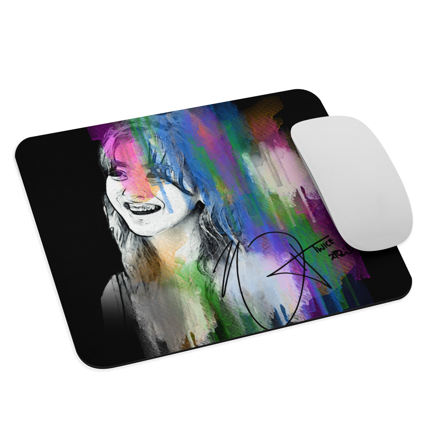 TWICE Jihyo, Park Ji-hyo Waterpaint Portrait Mouse Pad