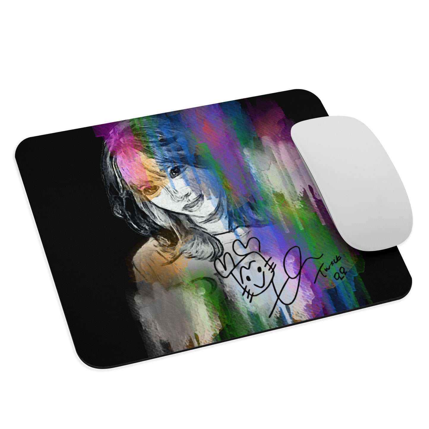 TWICE Momo , Hirai Momo Waterpaint Portrait Mouse Pad