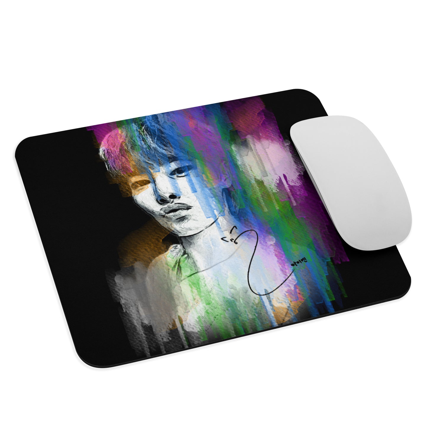 Stray Kids I.N, Yang Jeong-in Waterpaint Portrait Mouse Pad