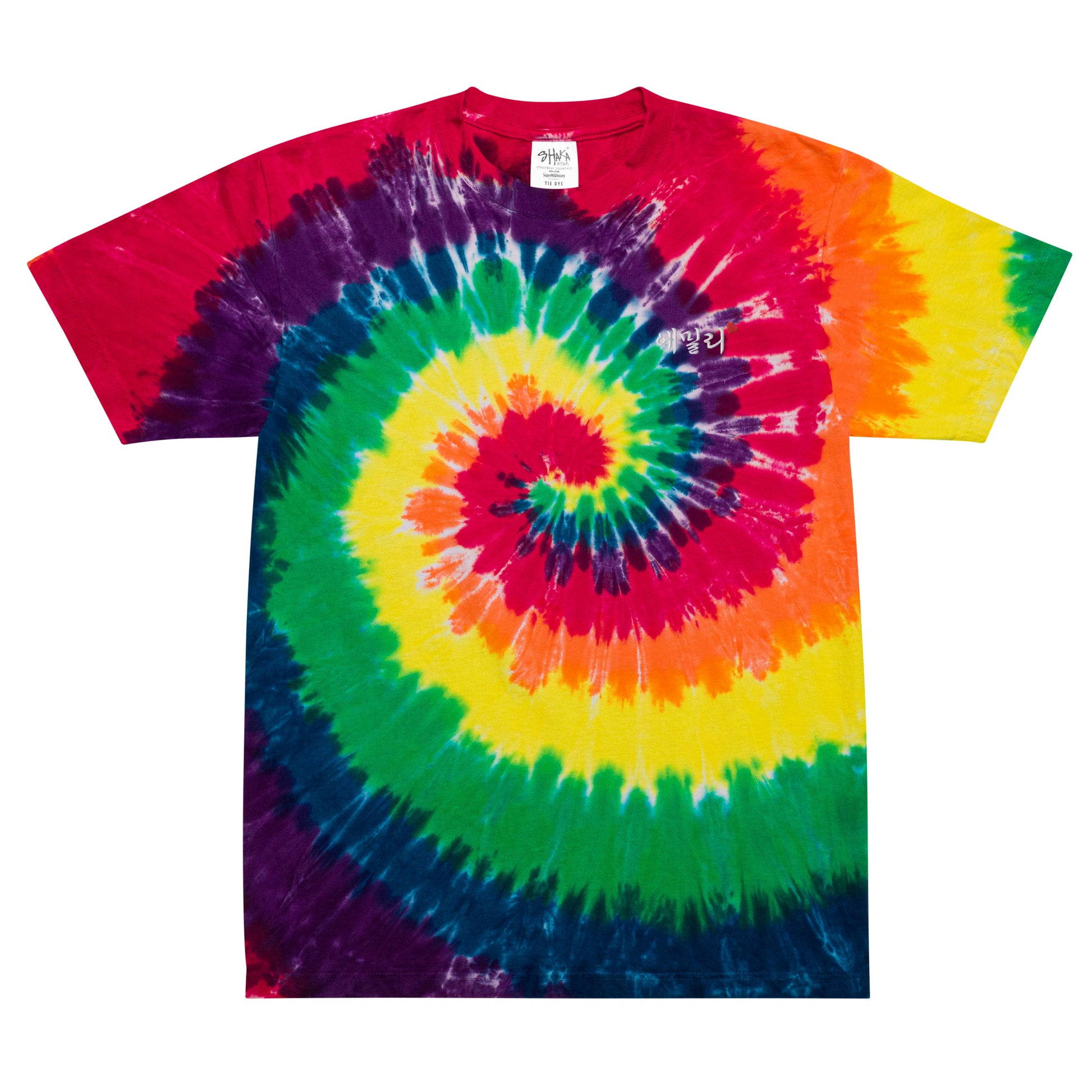 Emily in Korean Kpop Shaka Wear Embroidery Tie-Dye Unisex T-Shirt - kpophow