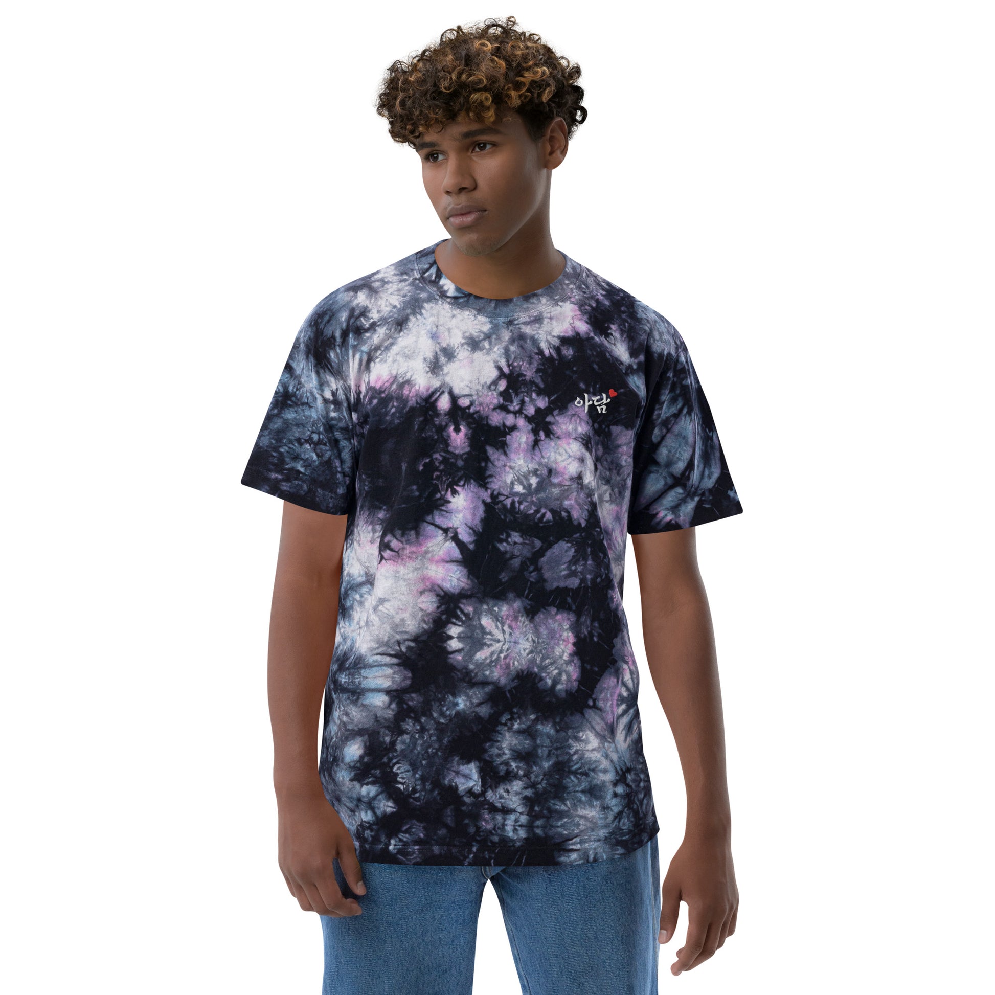 Adam in Korean Kpop Shaka Wear Embroidery Tie-Dye Unisex T-Shirt - kpophow