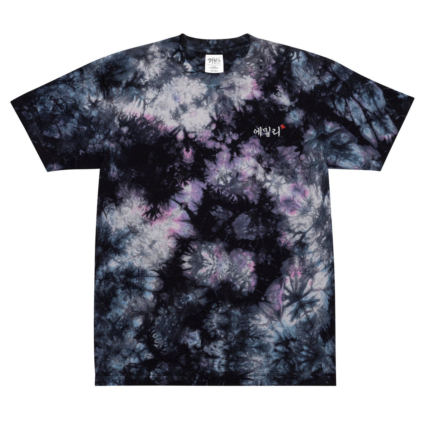 Emily in Korean Kpop Shaka Wear Embroidery Tie-Dye Unisex T-Shirt - kpophow