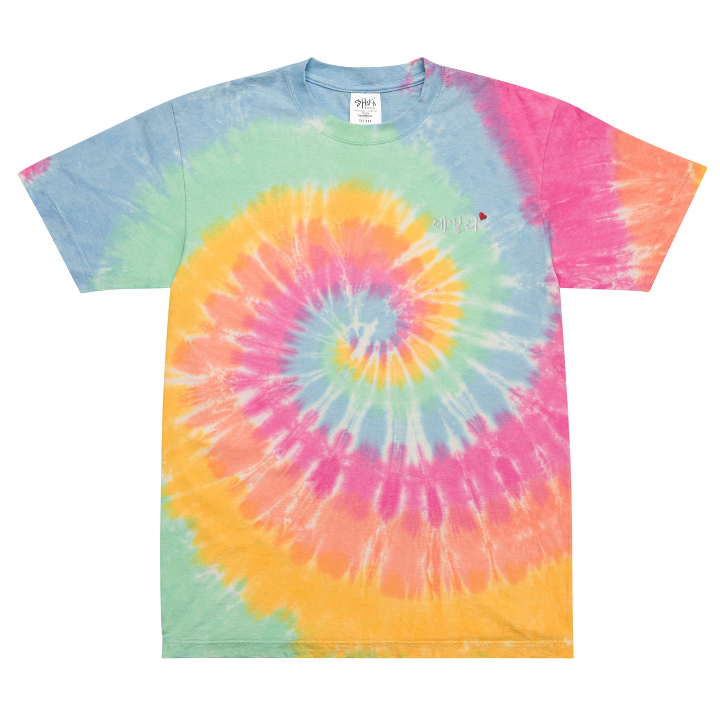 Emily in Korean Kpop Shaka Wear Embroidery Tie-Dye Unisex T-Shirt - kpophow