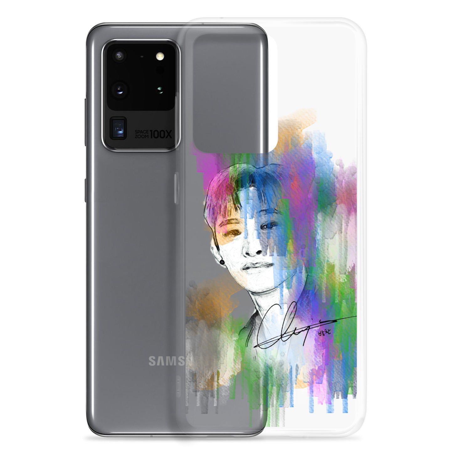 Stray Kids Bang Chan, Christopher Bang Waterpaint portrait Samsung Case