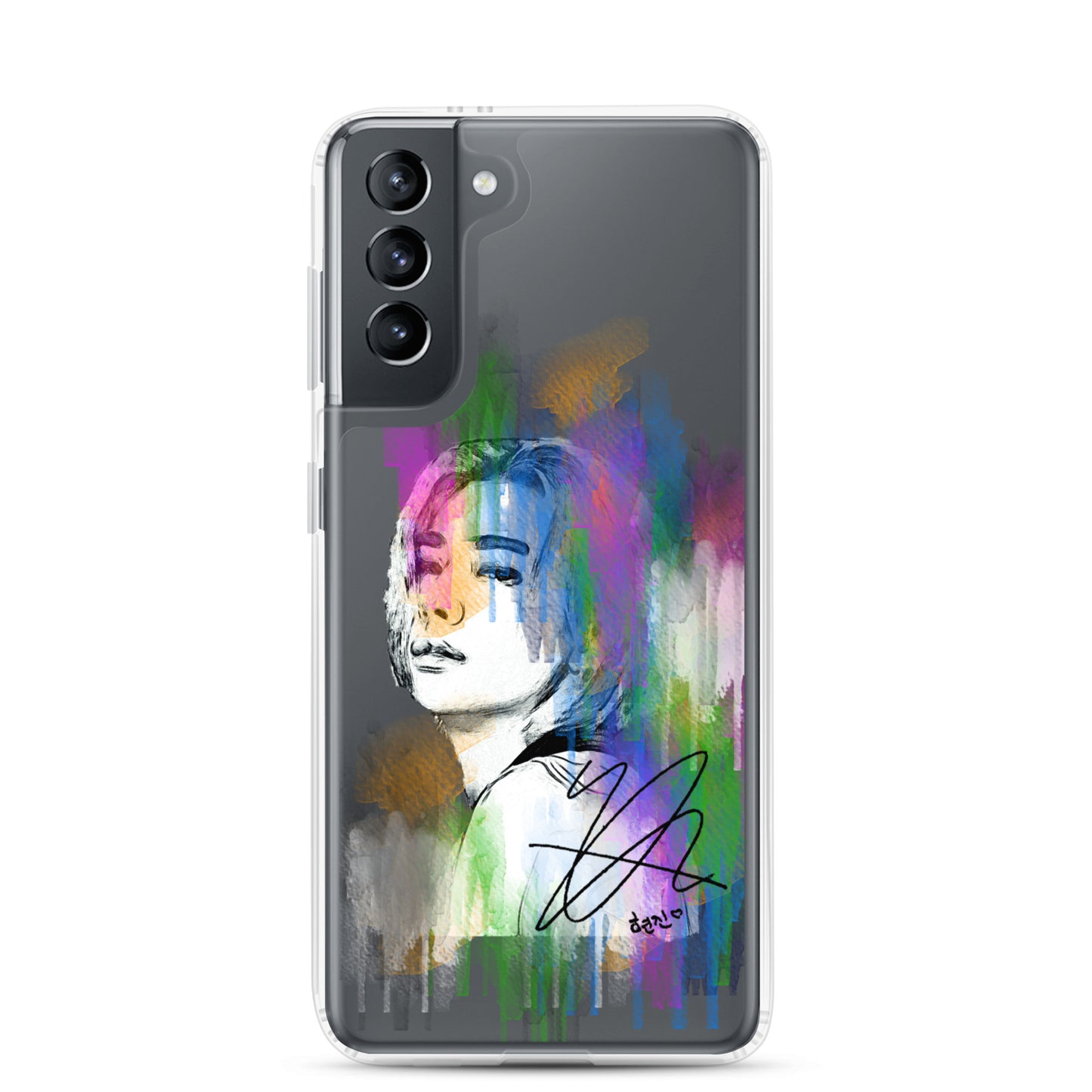 Stray Kids Hyunjin, Hwang Hyunjin Waterpaint portrait Samsung Case