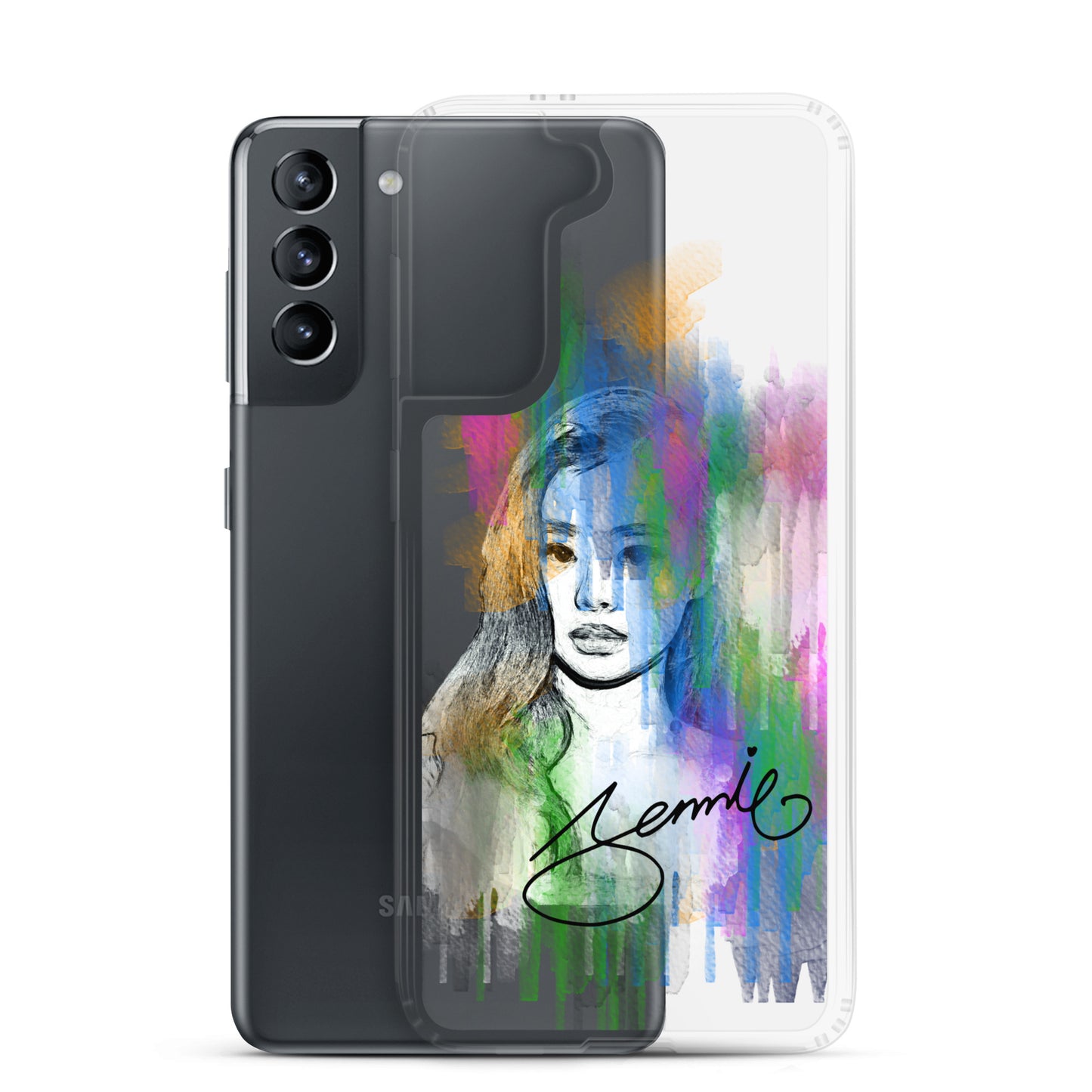 BLACKPINK Jennie, Kim Jennie Waterpaint portrait Samsung Case