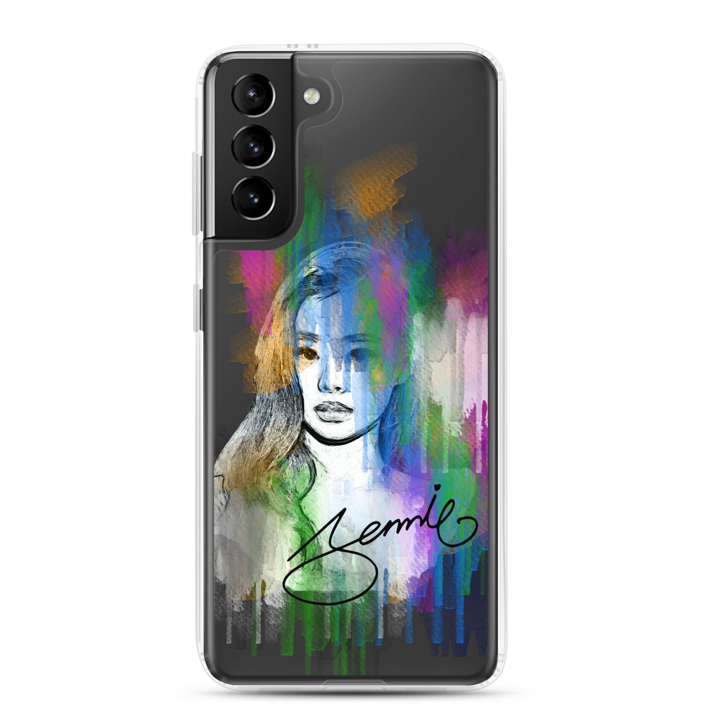 BLACKPINK Jennie, Kim Jennie Waterpaint portrait Samsung Case