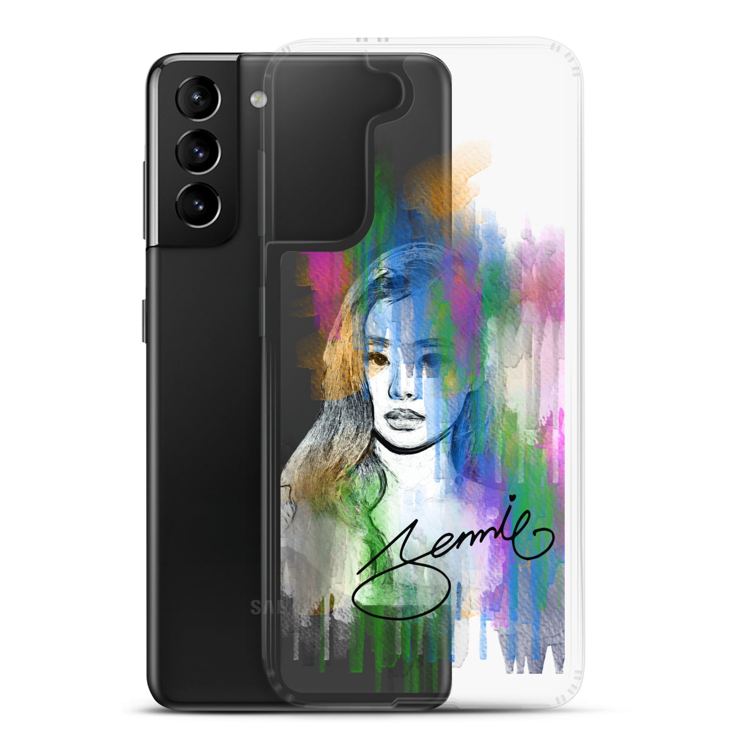 BLACKPINK Jennie, Kim Jennie Waterpaint portrait Samsung Case