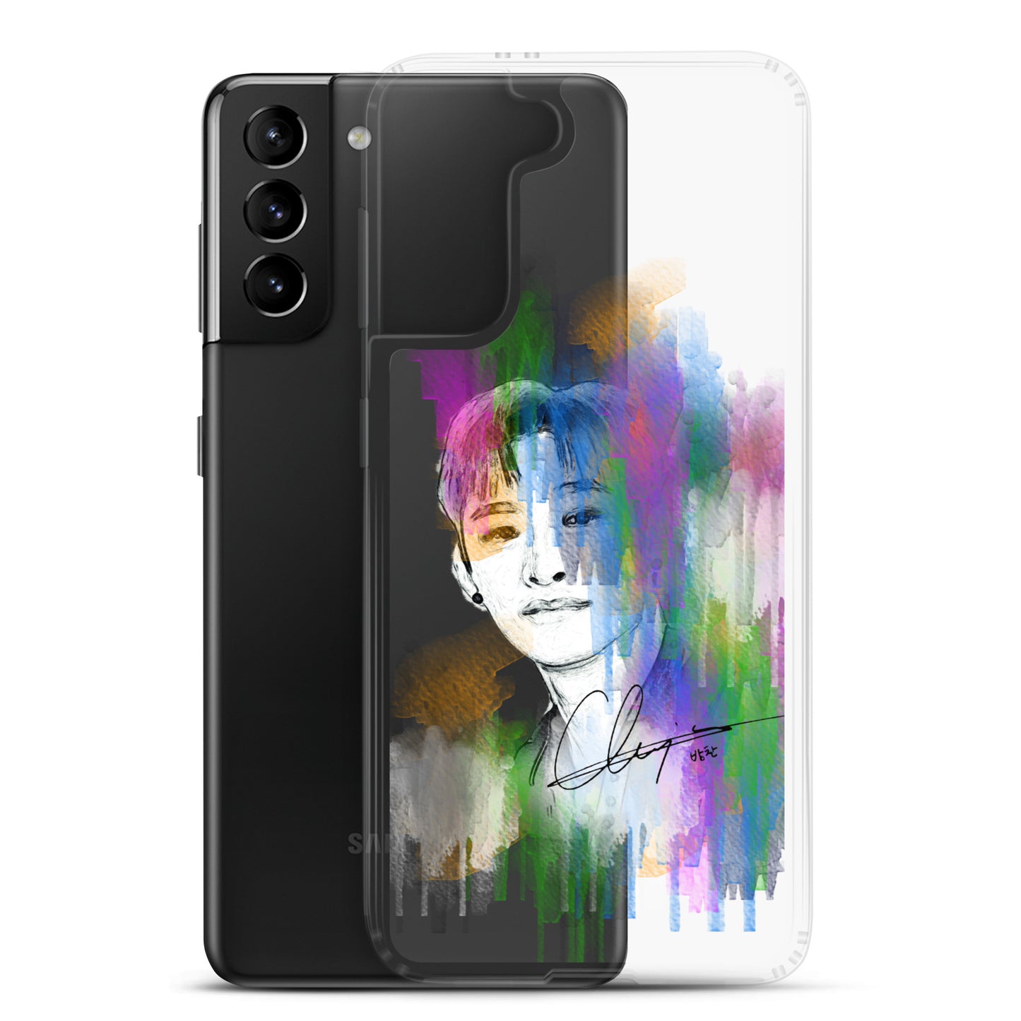 Stray Kids Bang Chan, Christopher Bang Waterpaint portrait Samsung Case