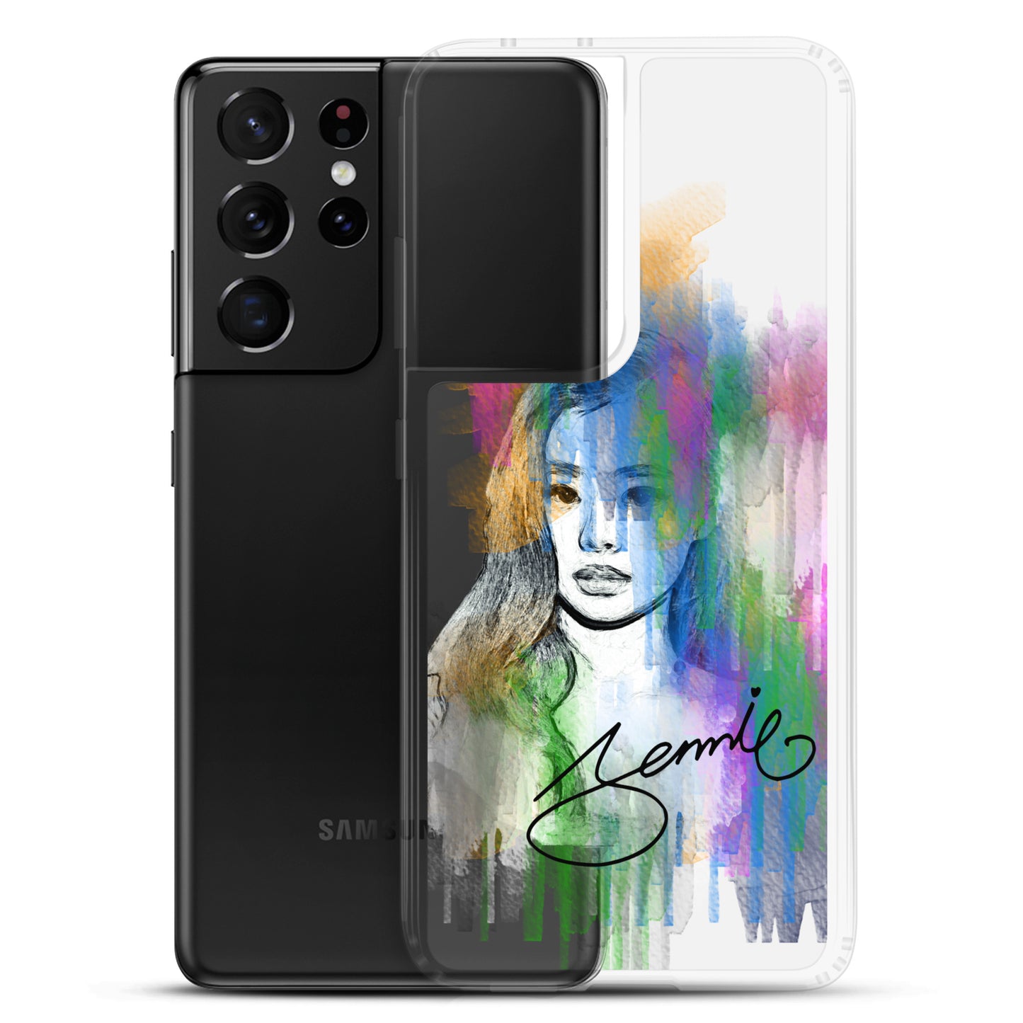 BLACKPINK Jennie, Kim Jennie Waterpaint portrait Samsung Case