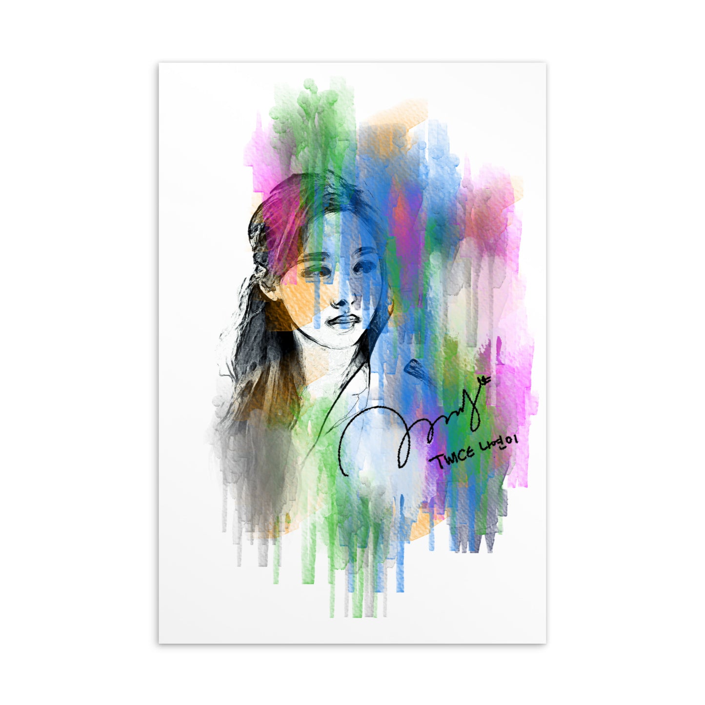 TWICE Nayeon, Im Na-yeon Waterpaint Portrait Postcard