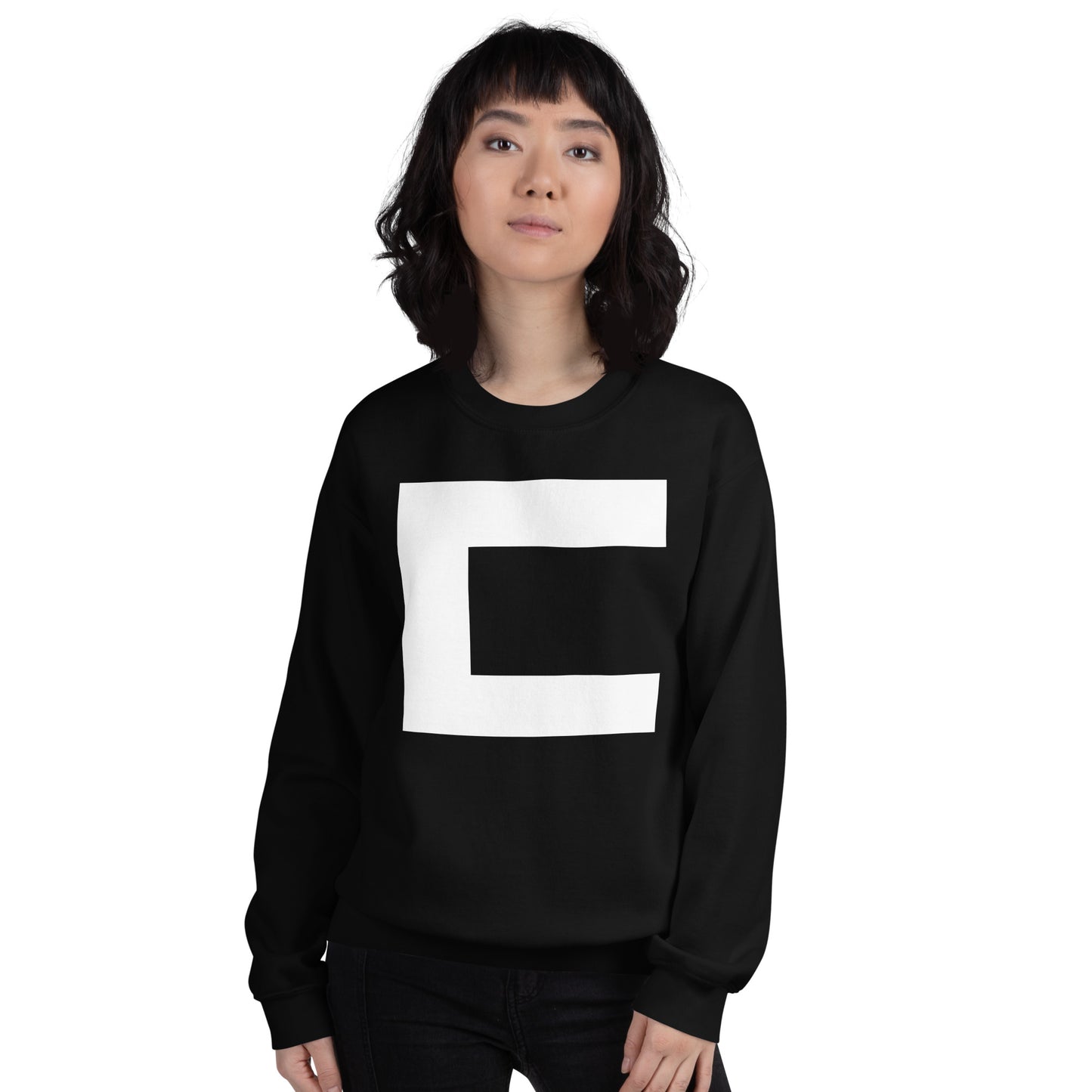 Korean Hangul Digeut (d) sound Geometrical Consonant Unisex Sweatshirt