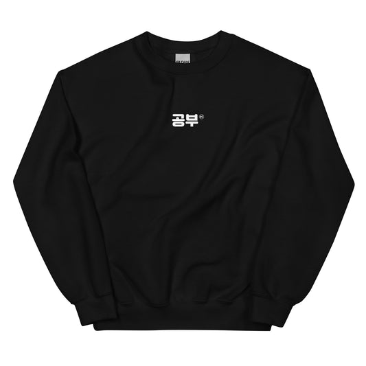 Study in Korean Hangul Kpop Merch Unisex Sweatshirt