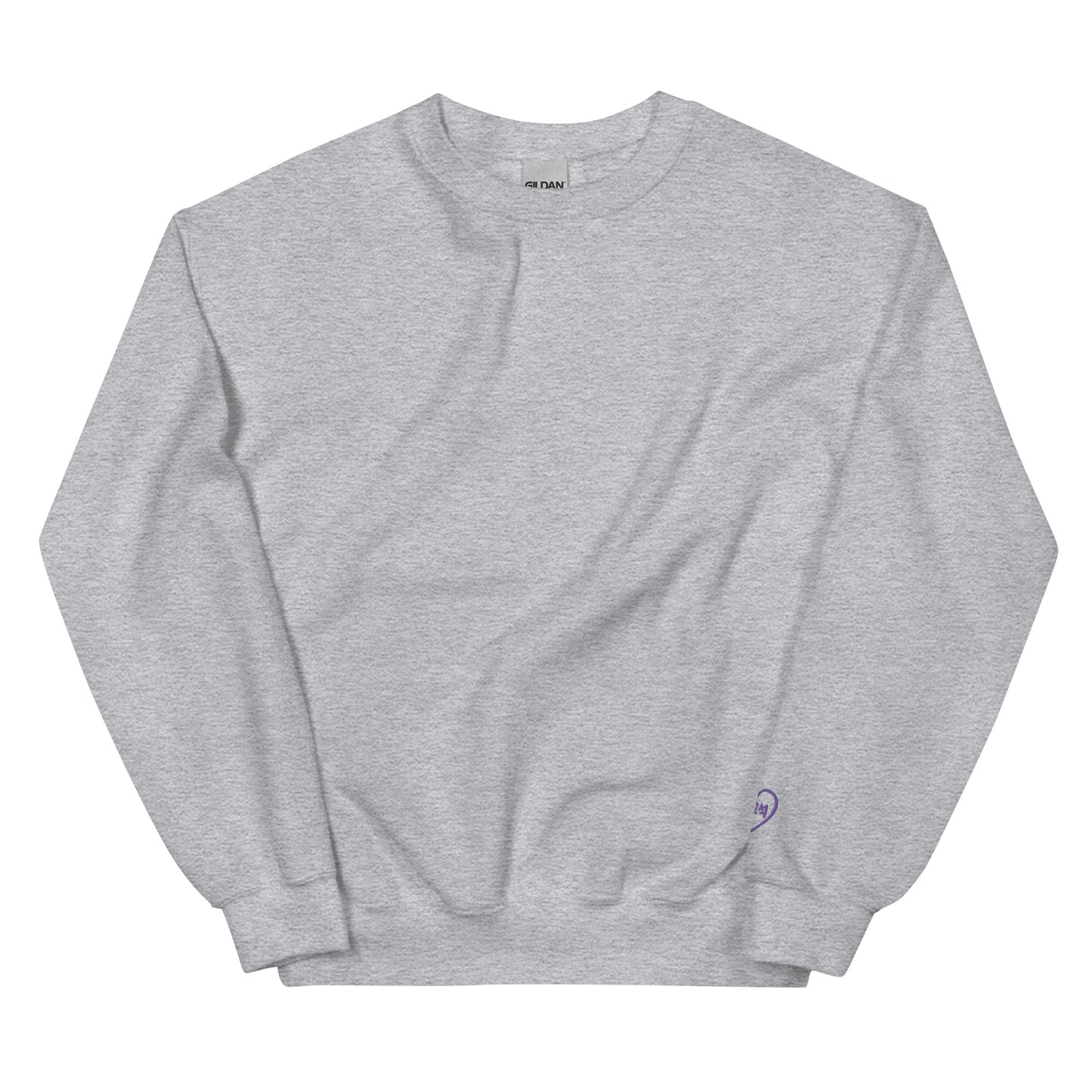 BTS J-Hope, Jung Ho-seok Purple Heart Embroidery Unisex Sweatshirt