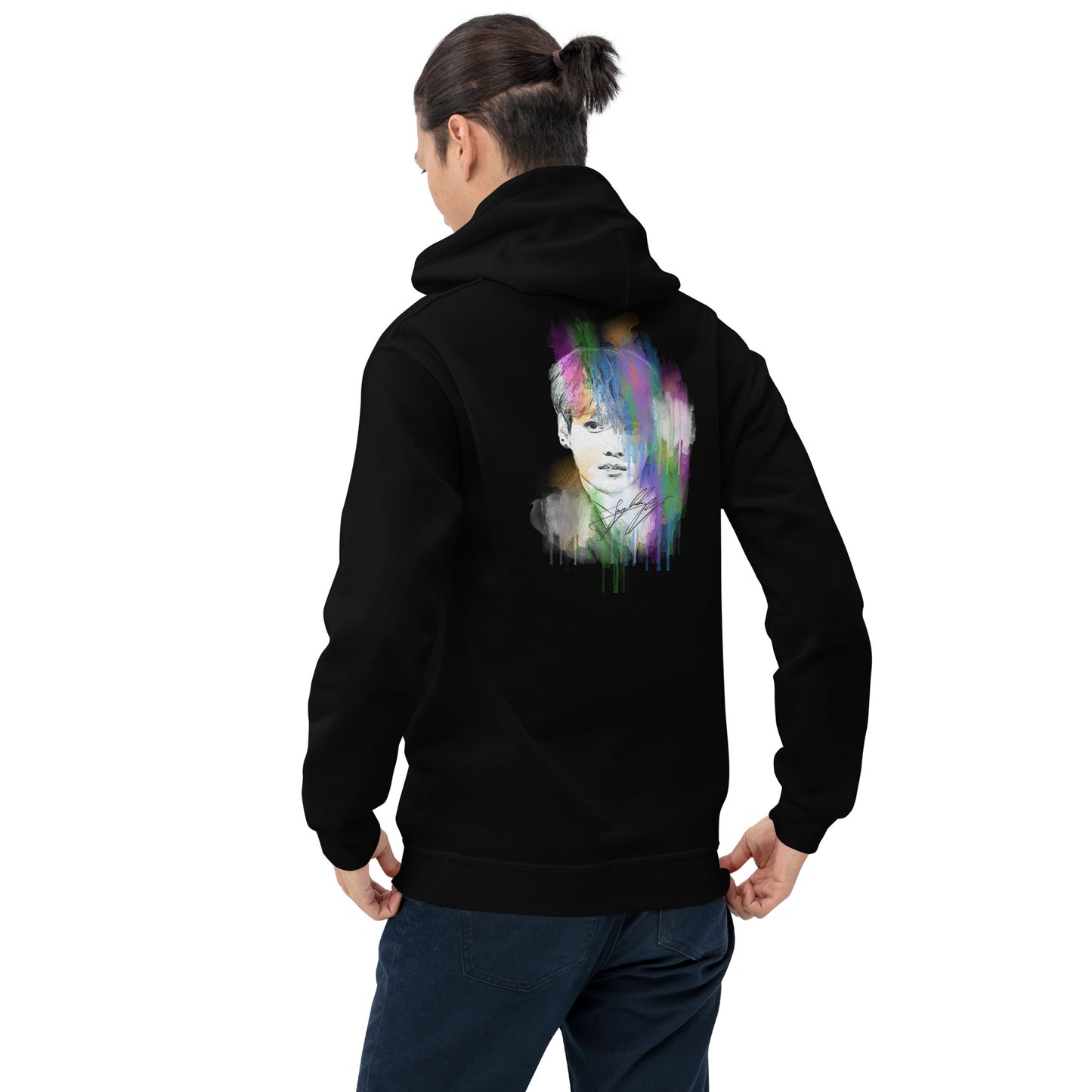 BTS Jungkook, Jeon Jung-kook Waterpaint Portrait Unisex Hoodie