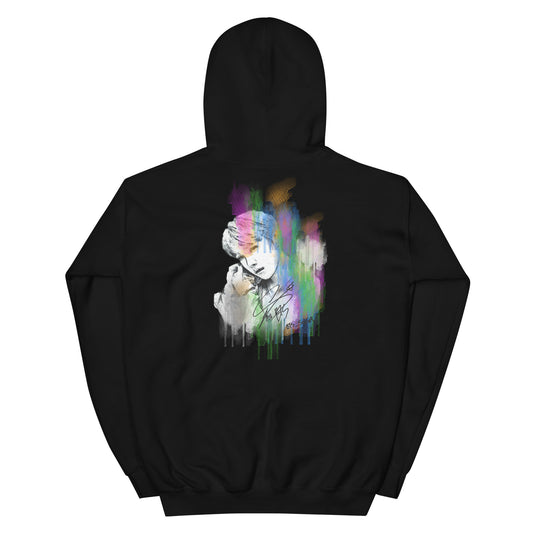 BTS Suga, Min Yoon-gi Waterpaint Portrait Unisex Hoodie