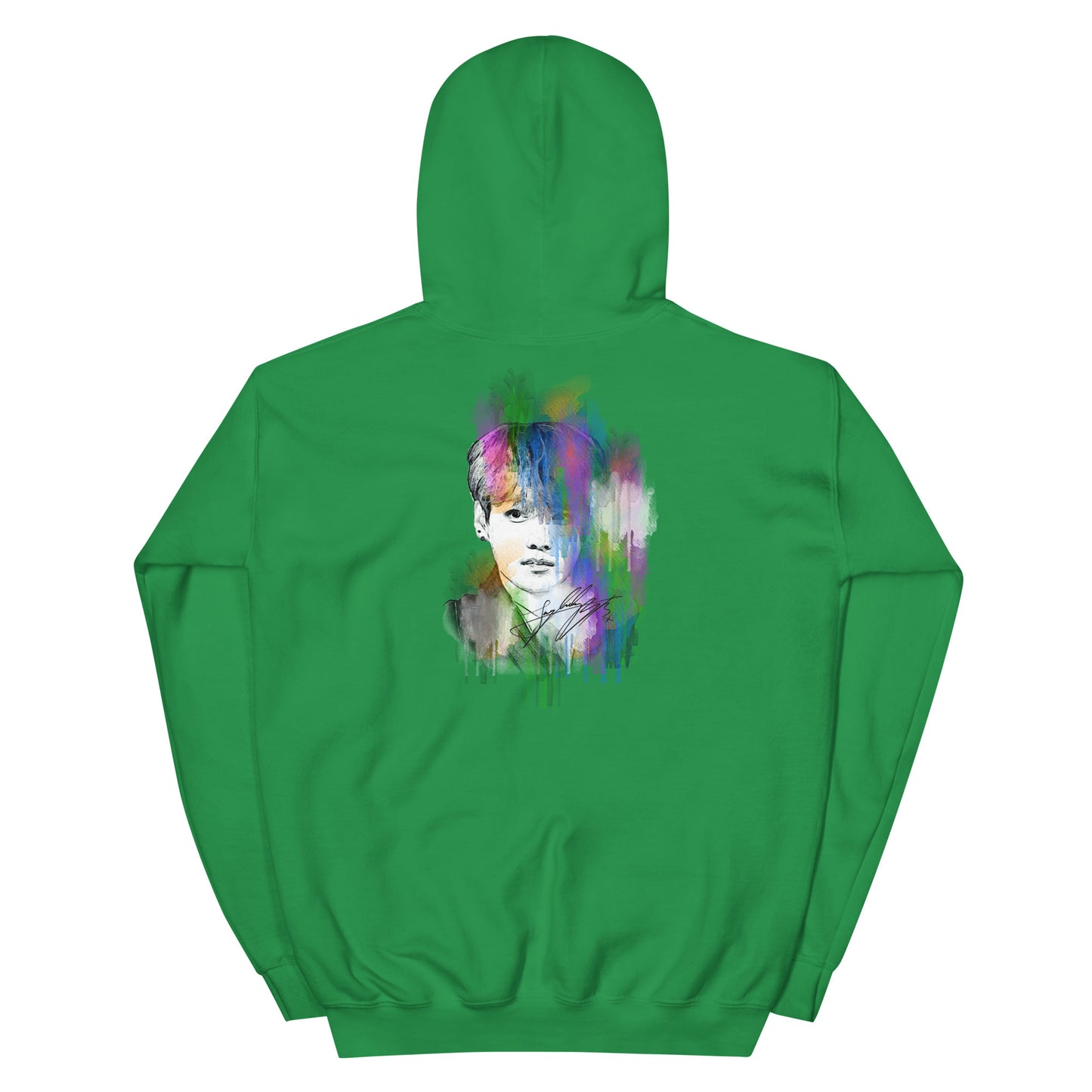 BTS Jungkook, Jeon Jung-kook Waterpaint Portrait Unisex Hoodie