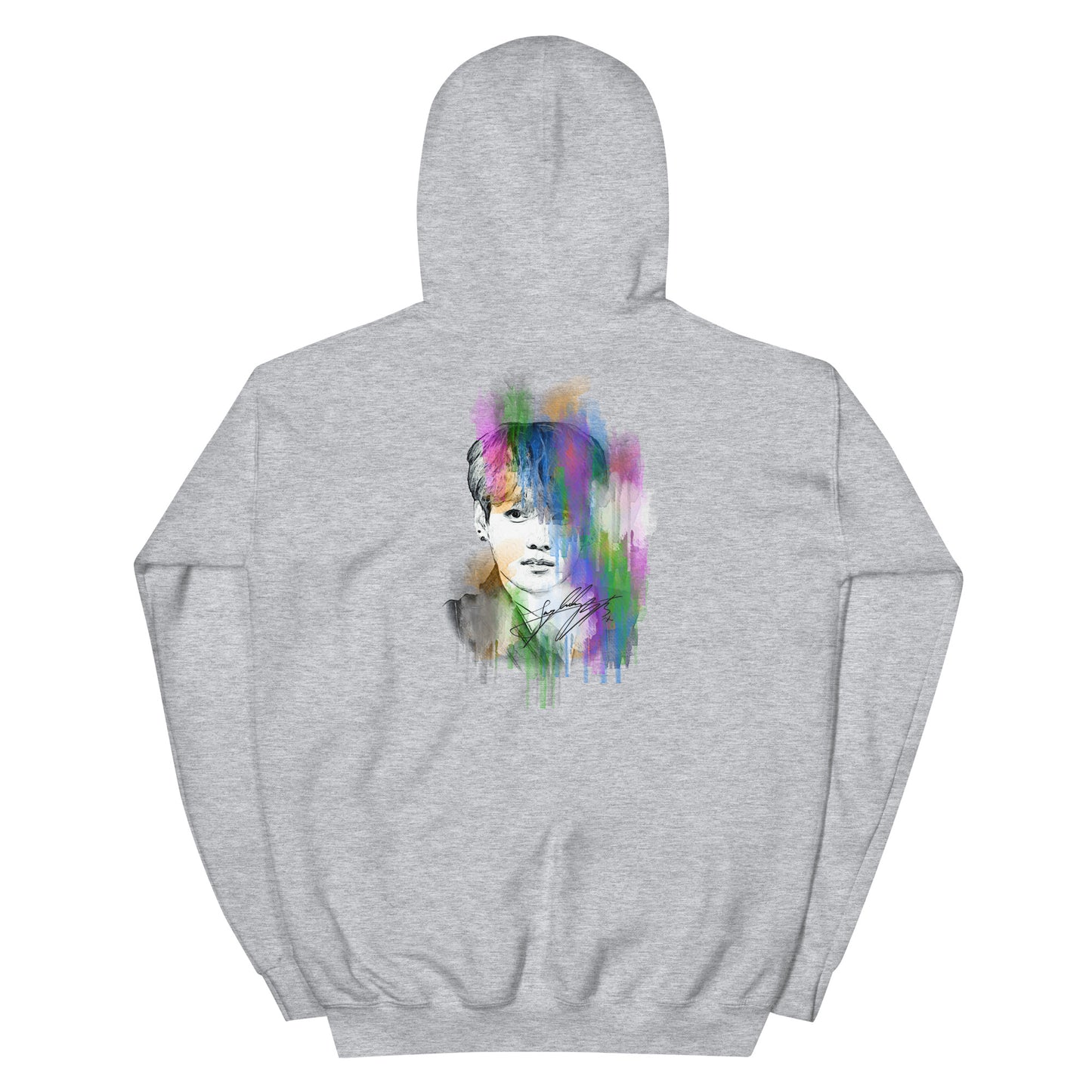 BTS Jungkook, Jeon Jung-kook Waterpaint Portrait Unisex Hoodie