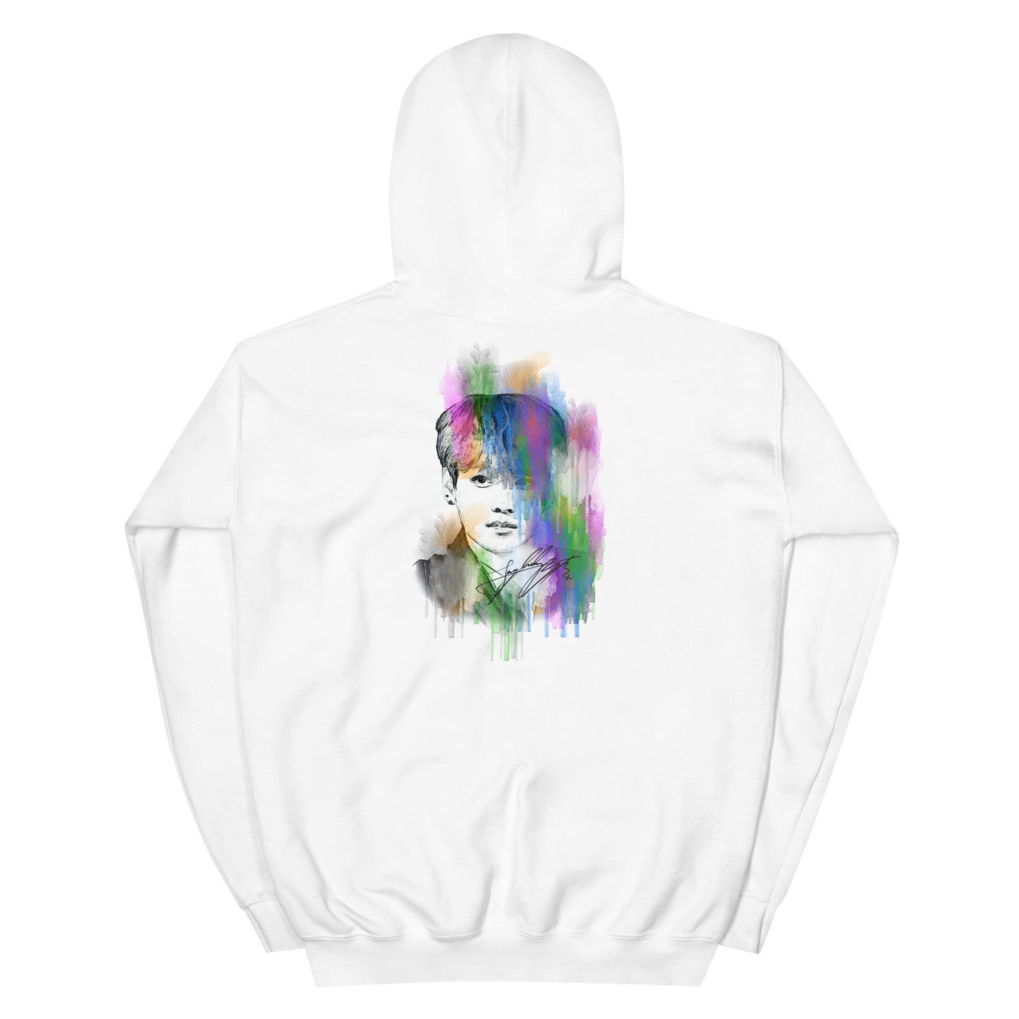 BTS Jungkook, Jeon Jung-kook Waterpaint Portrait Unisex Hoodie