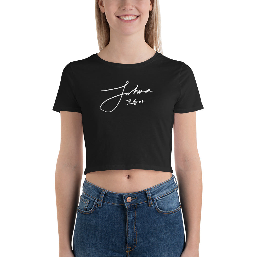 SEVENTEEN Joshua, Joshua Hong Autograph Women's Cropped T-Shirt