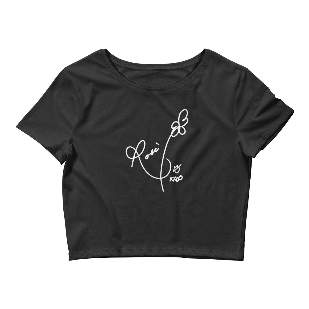 BLACKPINK Rosé, Roseanne Park Autograph Women's Cropped T-Shirt