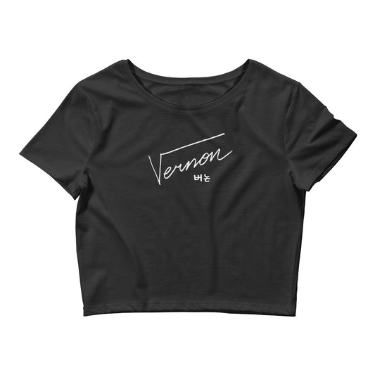 SEVENTEEN Vernon, Hansol Vernon Chwe Autograph Women's Cropped T-Shirt