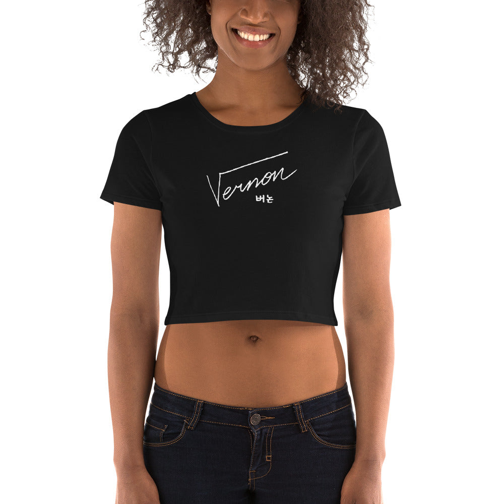 SEVENTEEN Vernon, Hansol Vernon Chwe Autograph Women's Cropped T-Shirt