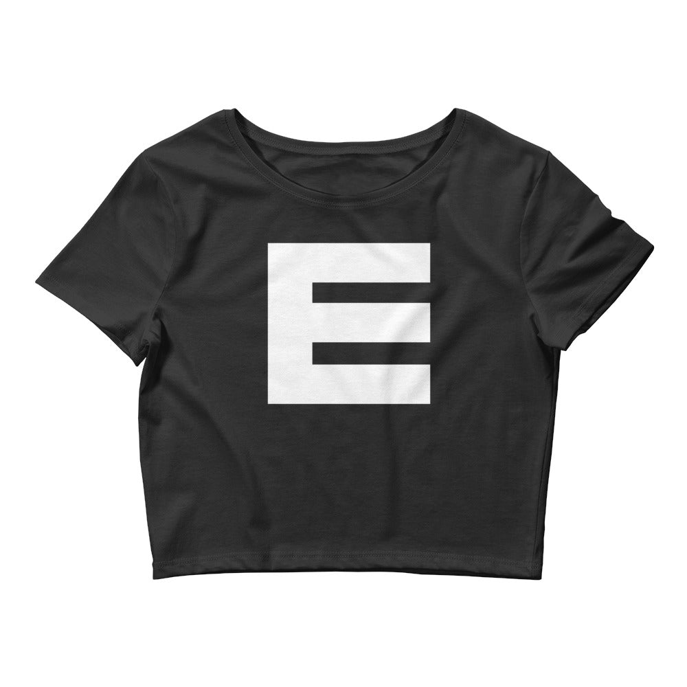 Korean Hangul Tieut (t) sound Geometrical Consonant Women's Cropped T-Shirt