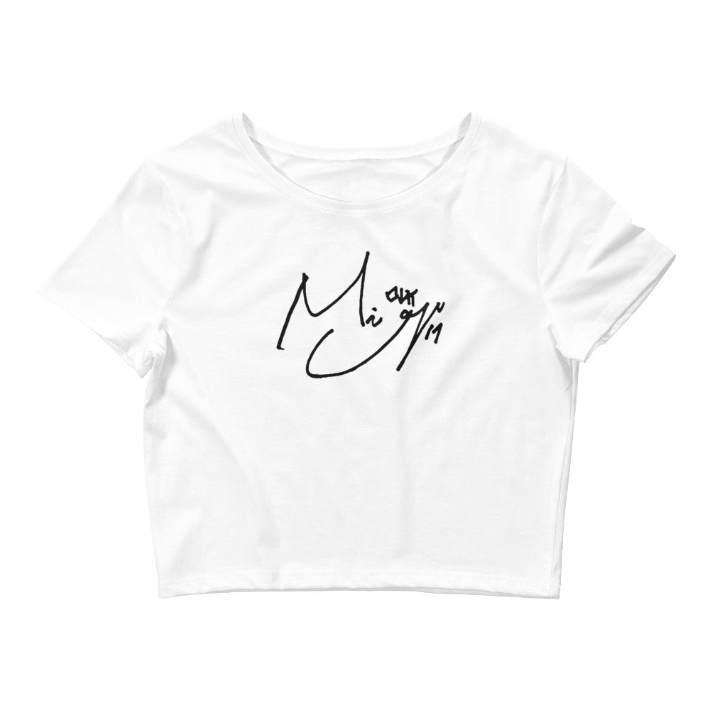 SEVENTEEN Mingyu, Kim Mingyu Autograph Women's Cropped T-Shirt