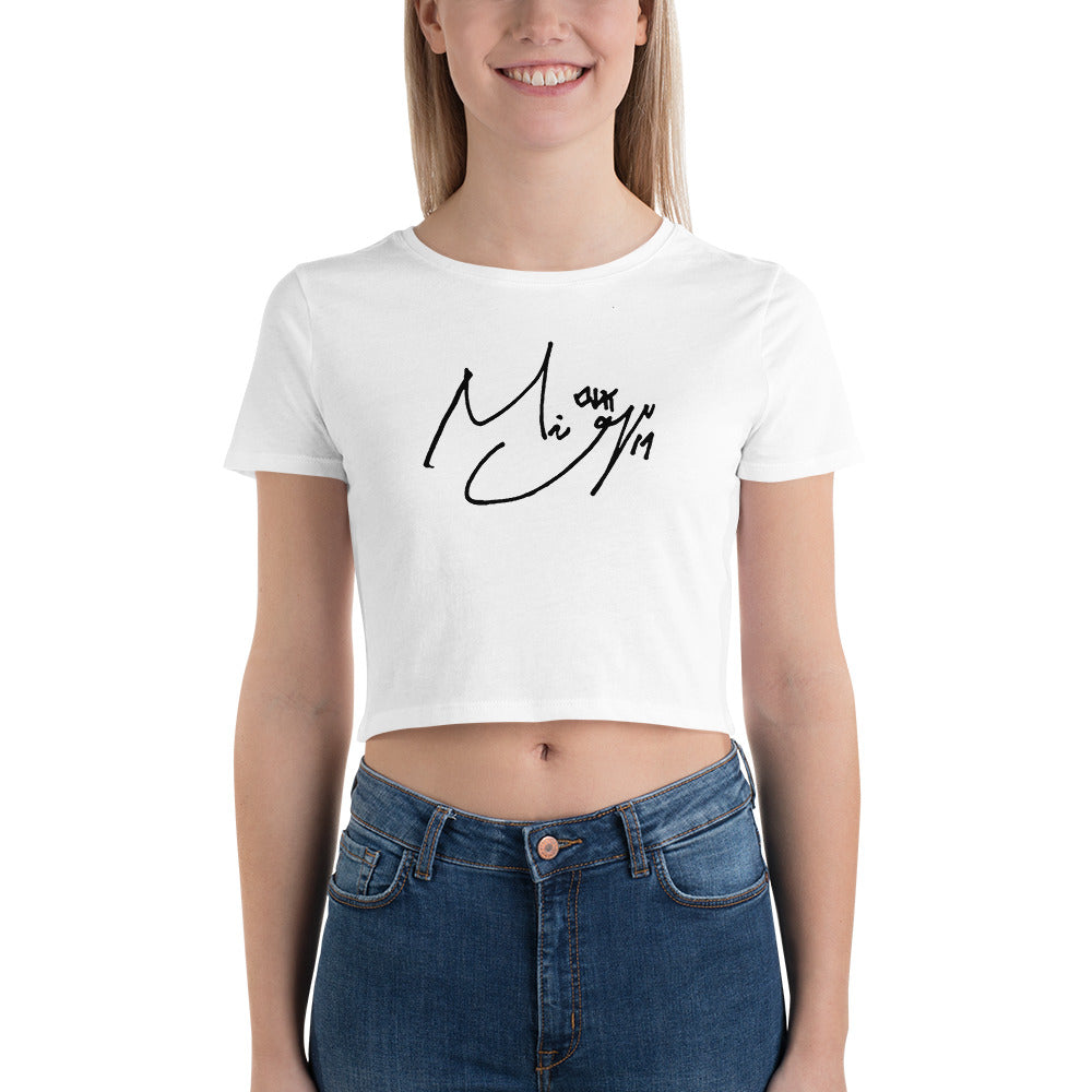 SEVENTEEN Mingyu, Kim Mingyu Autograph Women's Cropped T-Shirt