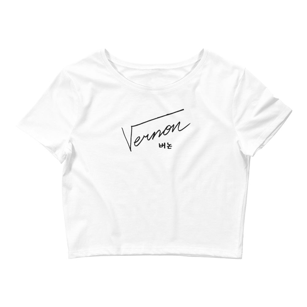 SEVENTEEN Vernon, Hansol Vernon Chwe Autograph Women's Cropped T-Shirt