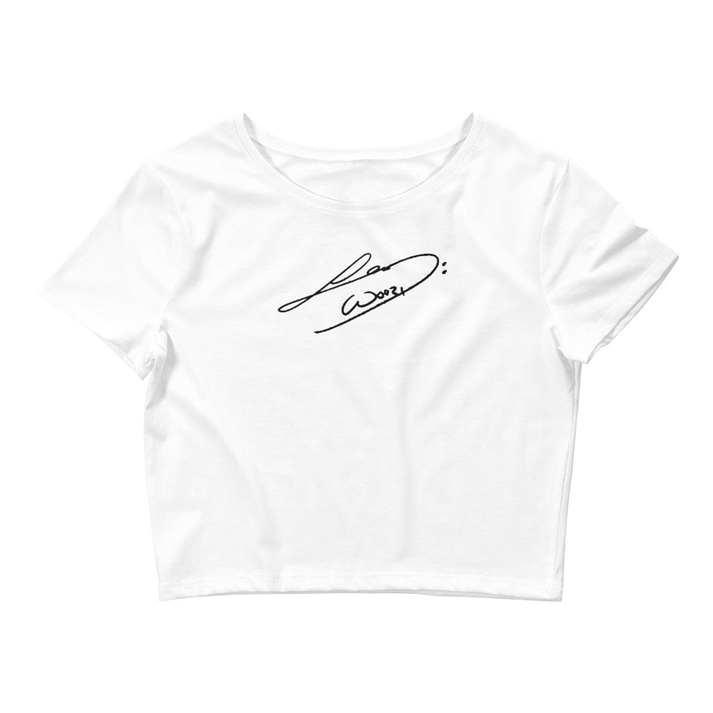 SEVENTEEN Woozi, Lee Ji-hoon Autograph Women's Cropped T-Shirt