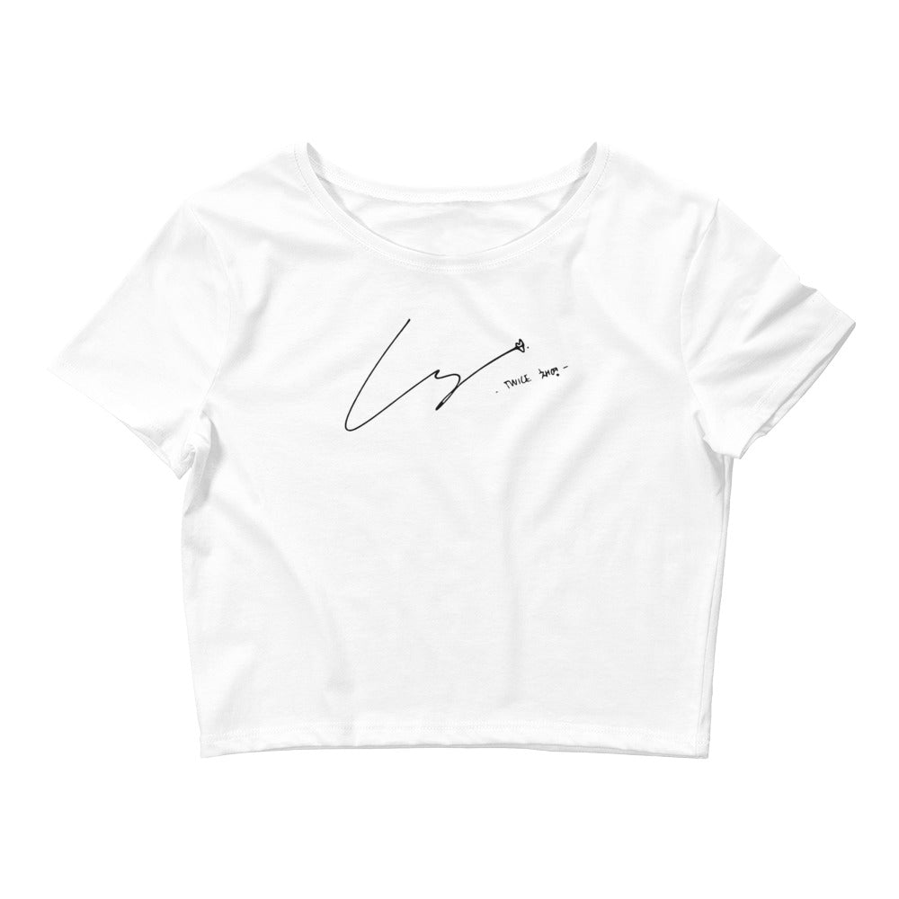 TWICE Chaeyoung, Son Chae-young Autograph Women's Cropped T-Shirt