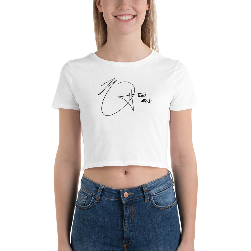 TWICE Jihyo, Park Ji-hyo Autograph Women's Cropped T-Shirt