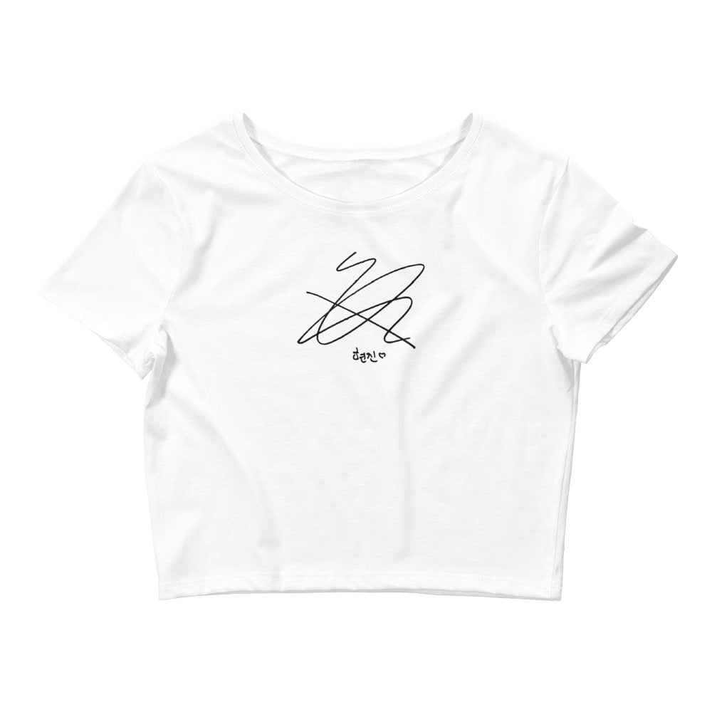 Stray Kids Hyunjin, Hwang Hyunjin Autograph Women's Cropped T-Shirt